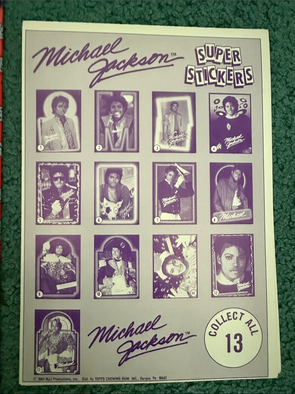 Michael Jackson Super Sticker Topps Lot - Picture 3 of 3